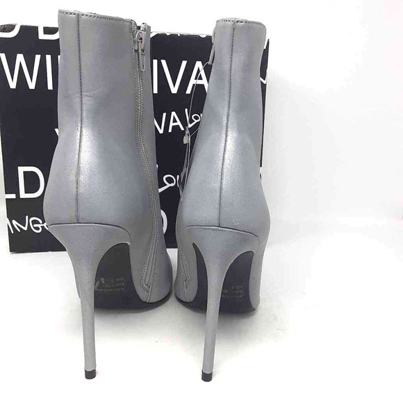 NIB IRIDESCENT Women Giselle HEEL Boots Silver 7.5 - Picture 5 of 14